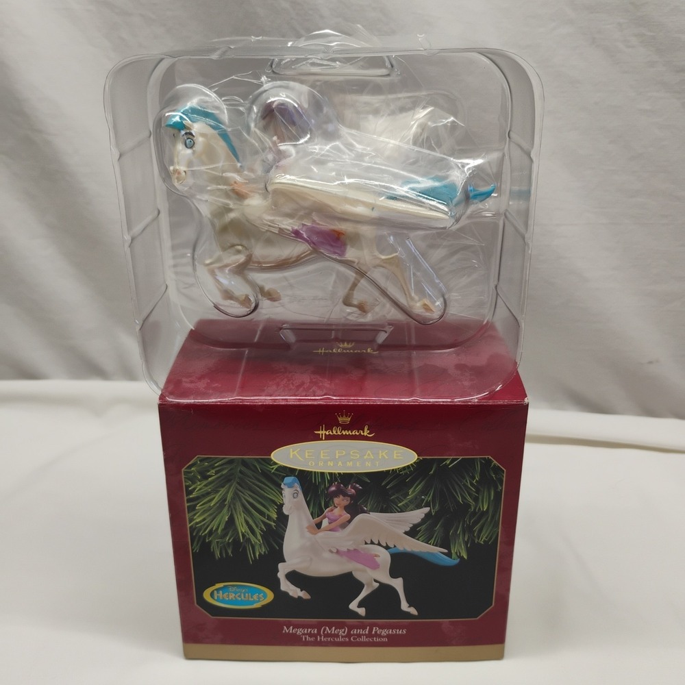 NOS 1997 Vintage Hallmark Ornament Disney's Hercules' Megara‎ (Meg) and Pegasus